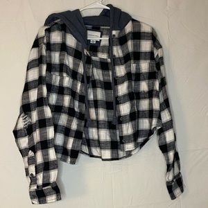 American eagle flannel hoodie